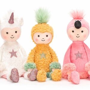 Jellycat Plush Unicorn,Pineapple, & Flamingo Buddy Kids Toy